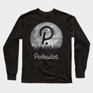 Vintage Polkadot DOT Coin To The Moon Crypto Token Cryptocurrency Blockchain Wallet Birthday Gift For Men Women Kids Long Sleeve T-Shirt